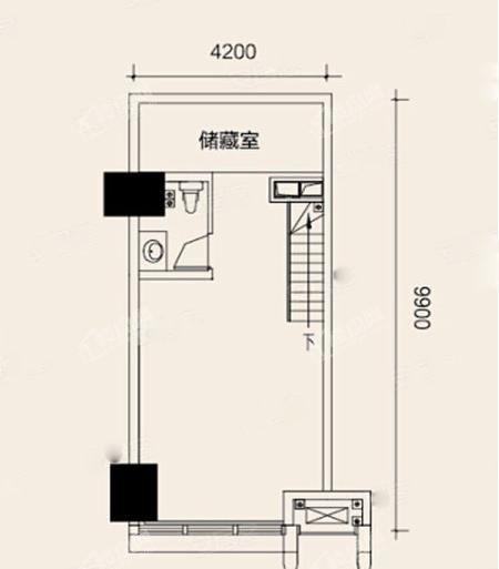 A户型， 公寓， 建筑面积约54.00平米