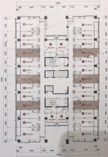 贝蒙松藻中心 公寓， 建筑面积约35.54平米