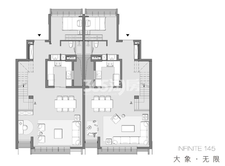 【大象·无限】上叠三层，4室2厅3卫，约145平米