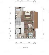 B2套内236合院户型， 联排别墅， 建筑面积约244.00平米