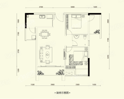 朵力嘻寓F6-2B户型