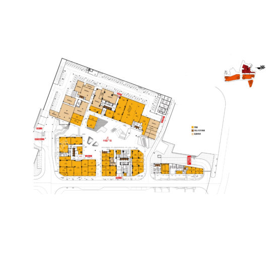 F区1F楼平面图户型， 开间， 建筑面积约60.00平米