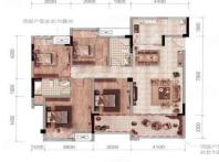 平墅C套内户109㎡户型， 4室2厅2卫， 建筑面积约126.00平米