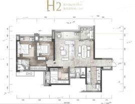 H2户型建面约115平套内94平