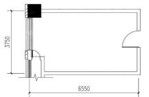 公寓建面约35㎡户型， 公寓， 建筑面积约35.00平米