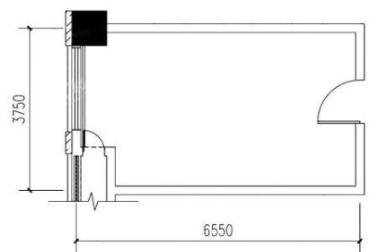 公寓建面约35㎡户型， 公寓， 建筑面积约35.00平米