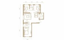 雲玺中心-C户型-128.87平米-三室两厅两卫