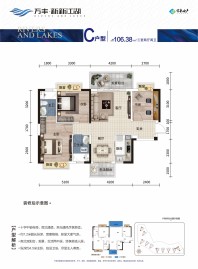 万丰新新江湖C户型1-10#楼106㎡