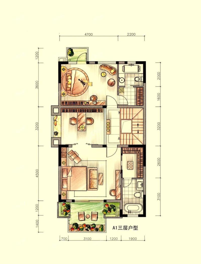 213㎡类独栋户型图