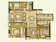 R3栋D2户型， 4室2厅3卫0厨， 建筑面积约184.93平米