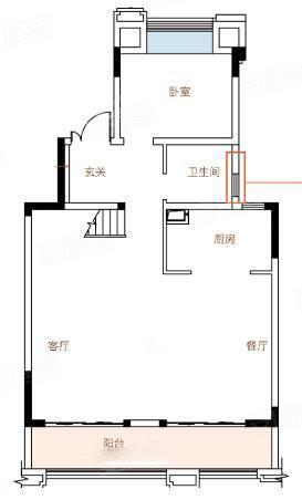 A-2套内约126㎡户型， 叠加别墅， 建筑面积约143.00平米