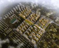 淄博保利城整体鸟瞰图