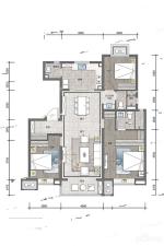 143平米户型3室2厅2卫