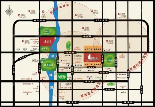 鲁商城市广场(商业）位置图