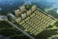 港城长江府别墅总建筑面积约34万㎡，项目绿植覆盖率达70%！