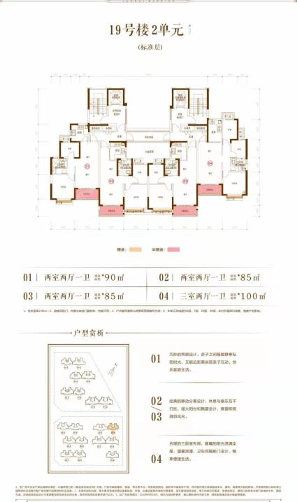 19号楼2单元户型分布图