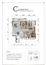 意洲嘉园盛景户型图C4户型137㎡