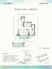 奥园瀚德誉江南 B1/ B2户型89㎡