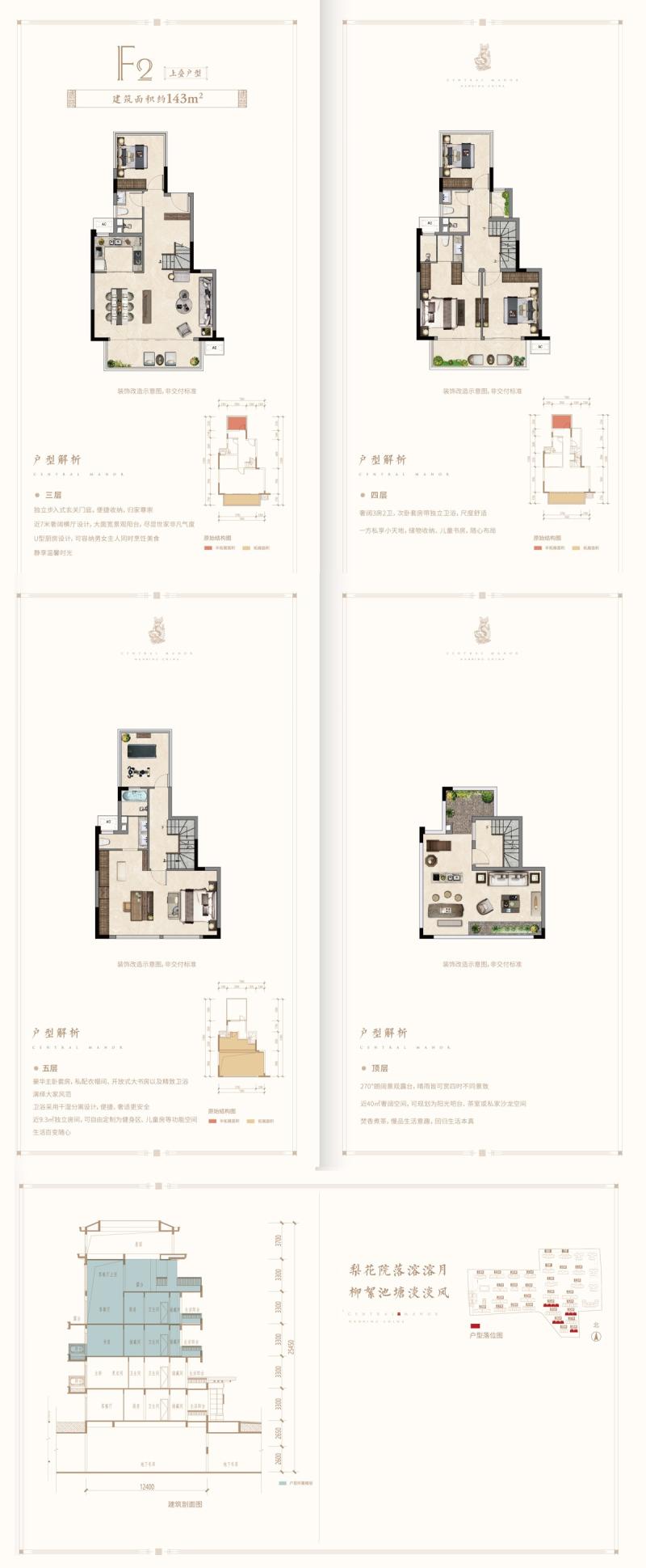 建发央玺上叠143㎡户型图