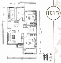 美利山二期101㎡户型