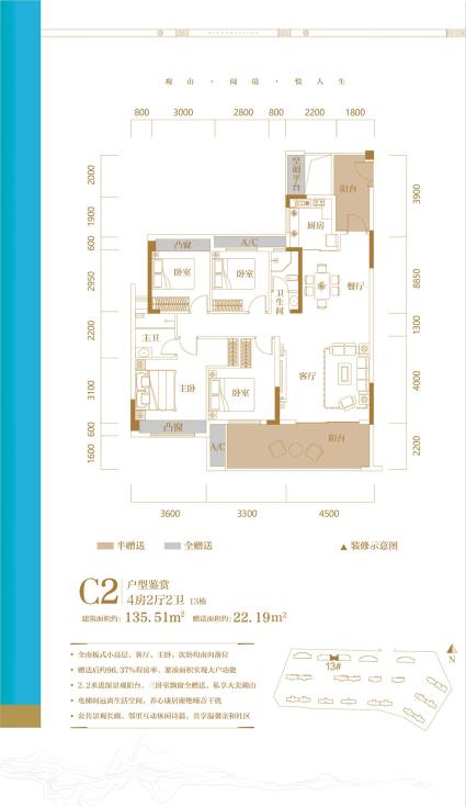 万腾观山悦13栋C2户型