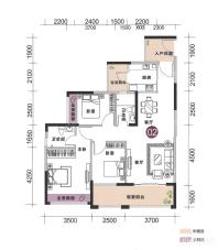 100平米户型3室2厅2卫