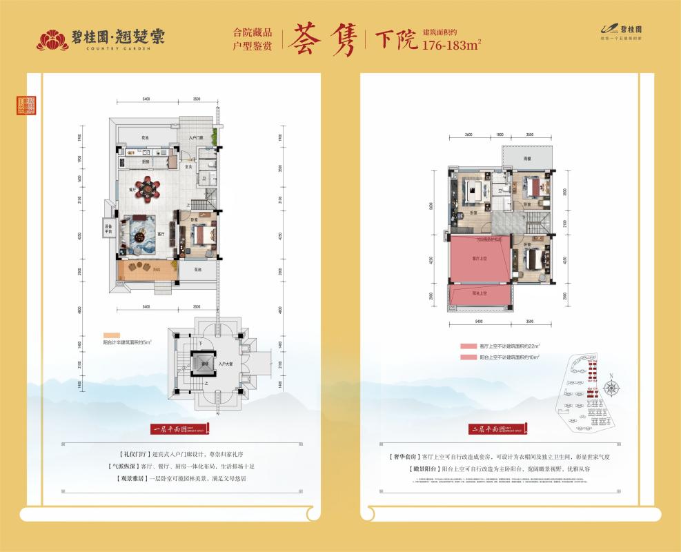 碧桂园翘楚棠合院下院户型图