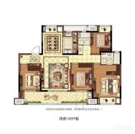 洋房139㎡户型 4室2厅2卫  建筑面积：约139平米