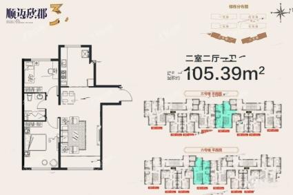 顺迈欣郡三期2室2厅1卫