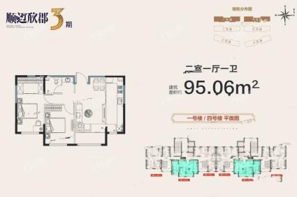 顺迈欣郡三期2室1厅1卫