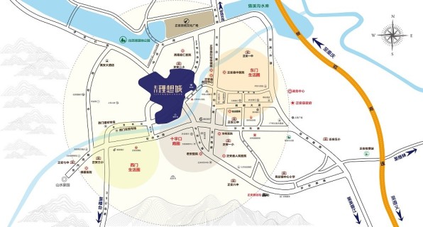 北门·理想城位置图