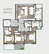 德尔阅湖城 165平米 3室2厅2卫