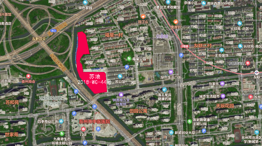 苏地2018-WG-44号地块位置参考示意图