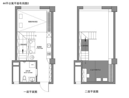 44平公寓平面图