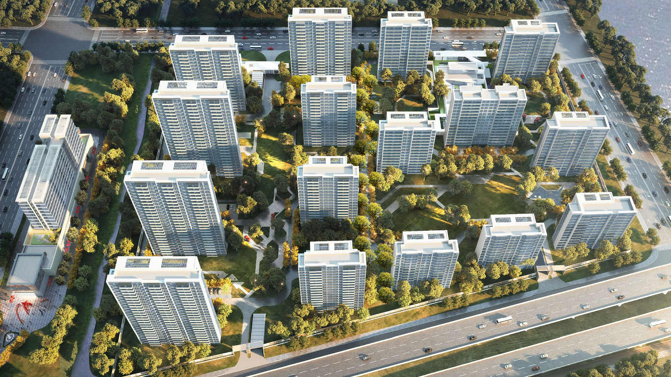 苏地2021-WG-34号地块 A区住宅项目鸟瞰图