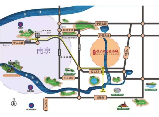紫东恒大文旅城位置图