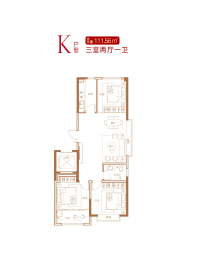 雅柏文一号公馆K户型