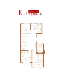 雅柏文一号公馆K1户型图