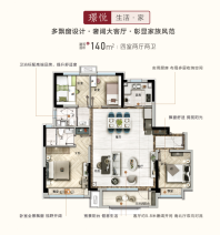 碧桂园恒信潍州府140户型