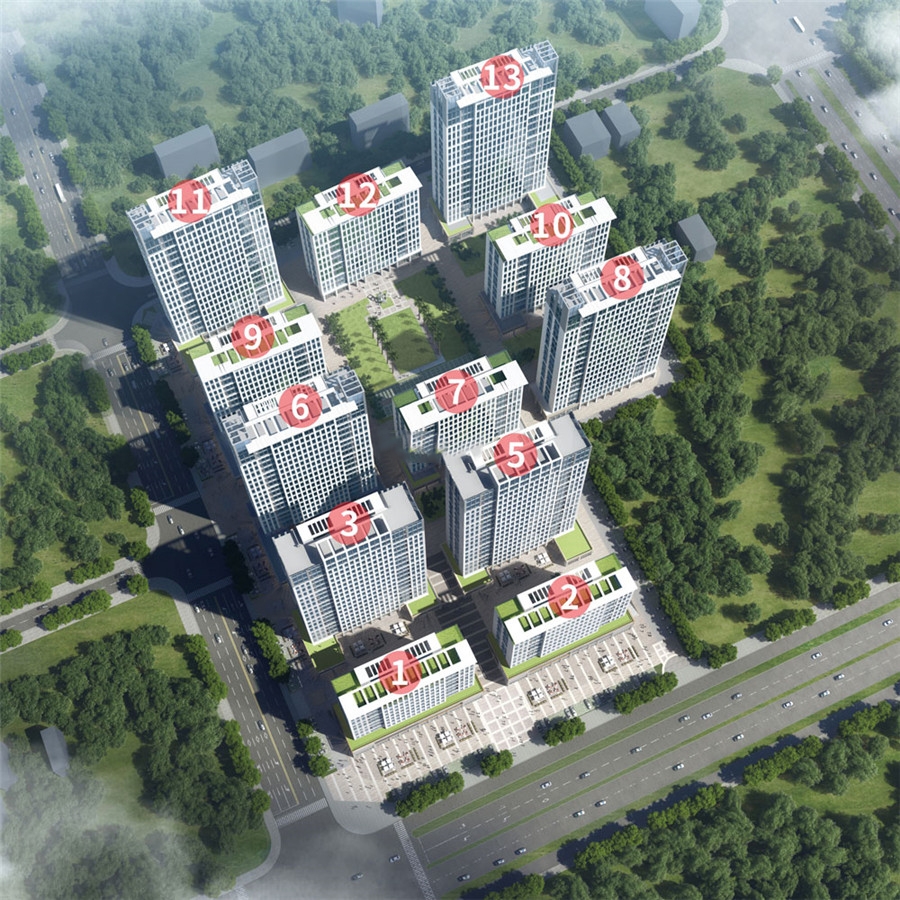 海南中兴广场loft户型建面为69-110平米