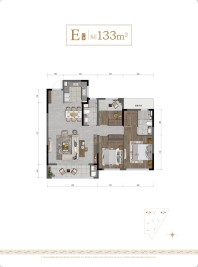 4室2厅2卫  建面 约133平