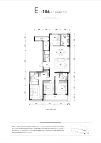 4室2厅3卫  建面 约186平