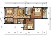 B户型， 3室2厅2卫0厨， 建筑面积约93.00平米