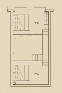 58平户型 建筑面积：约58m²