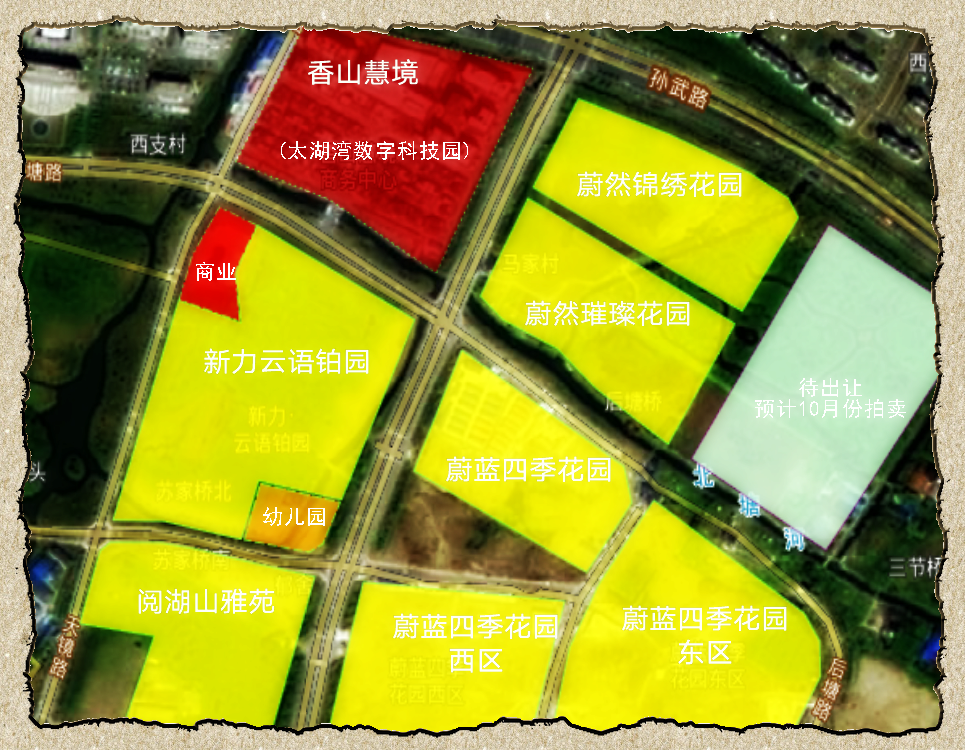 蔚然璀璨花园 地块周边 位置参考示意图