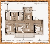 碧桂园东方云著 140平米户型图 4室2厅2卫