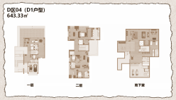 苏州音昱水中天，D区04（D1户型）建筑面积643.33㎡