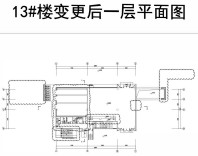 江上雅苑 #13幢一层平面图