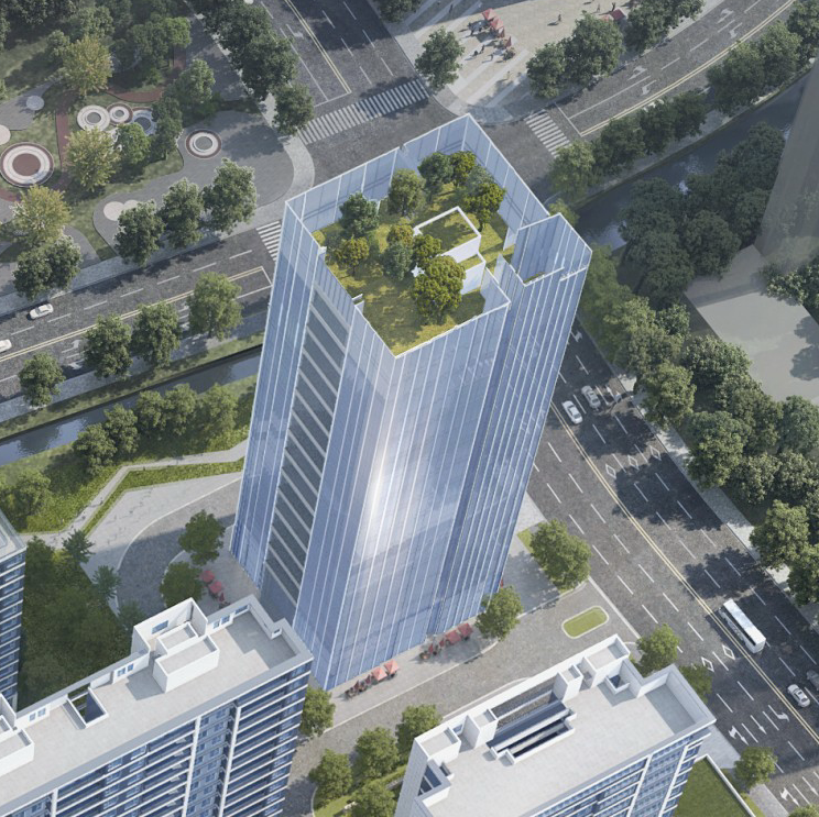 苏地2021-WG-46号地块B区商务办公楼，高度80米