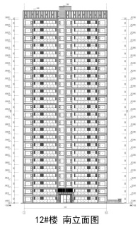 启元未来雅庭 #12幢楼南侧外立面设计